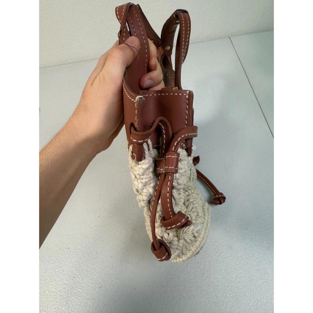 ZAC Zac Posen Auburn Iris Mini Shopper Bag with Leather Peeling - Picture 7 of 12